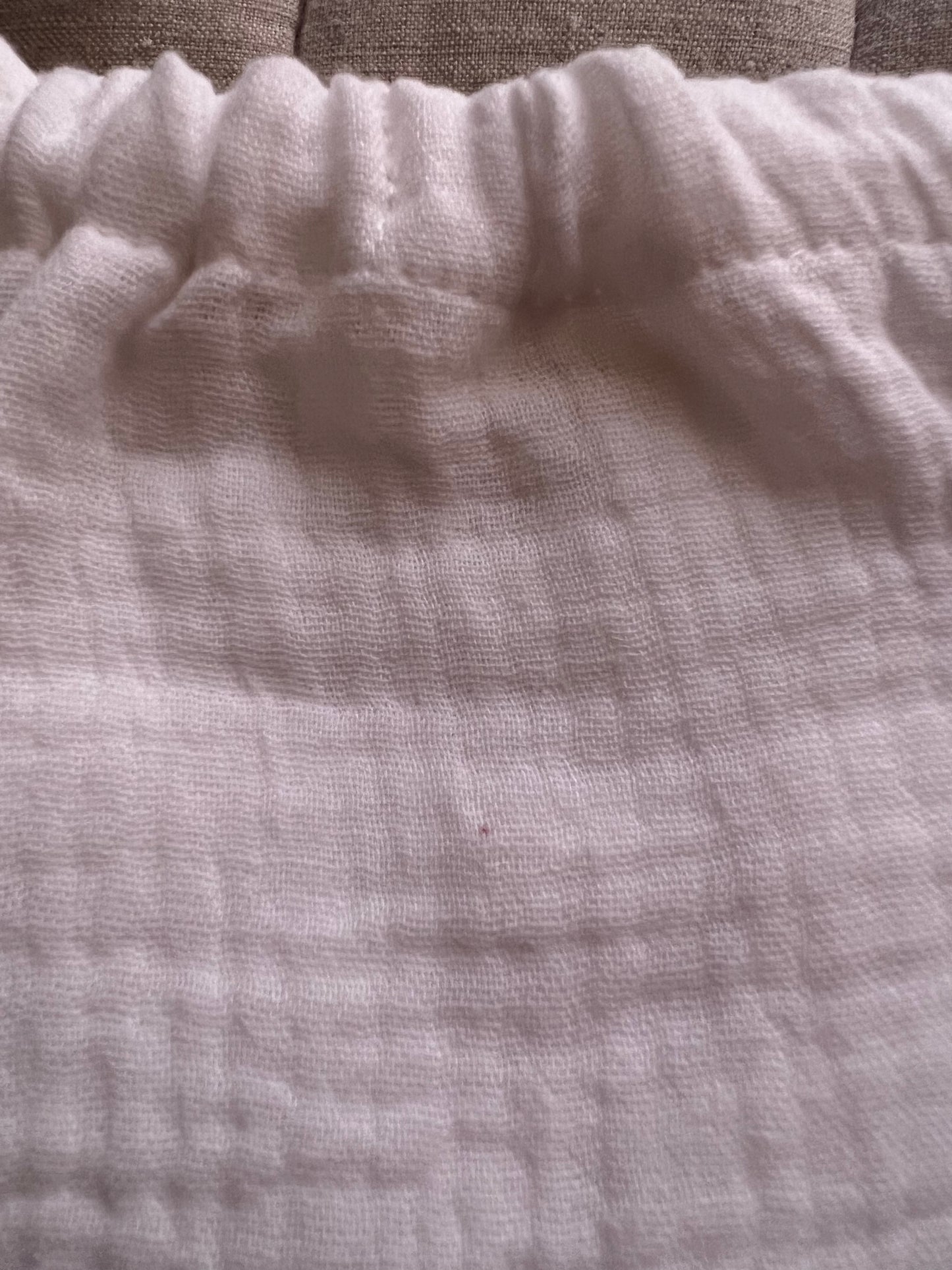Slightly Imperfect Organic Cotton Muslin Dress & Bloomer Set - Pure White