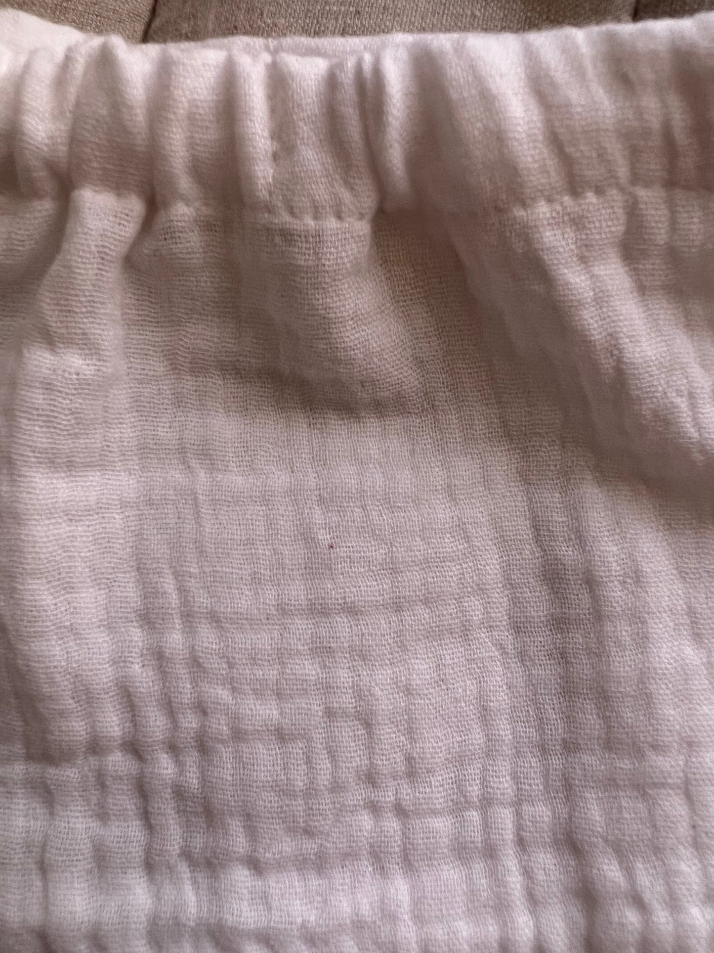 Slightly Imperfect Organic Cotton Muslin Dress & Bloomer Set - Pure White