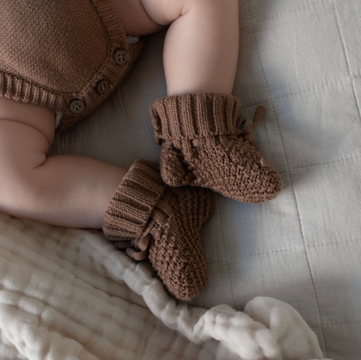 Knit Booties - Earth