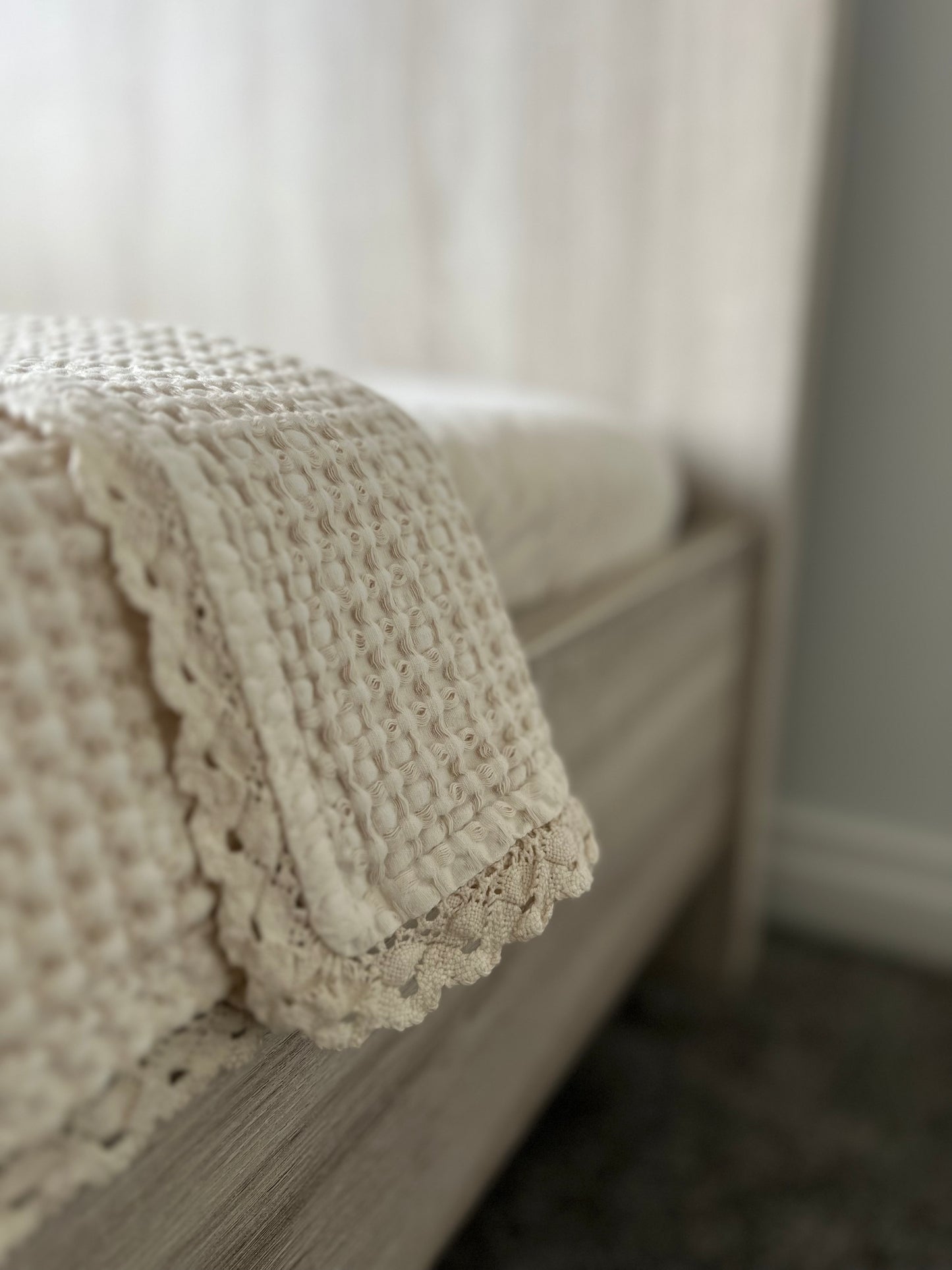 ‘Memoir’ Organic Cotton Waffle Heirloom Blanket