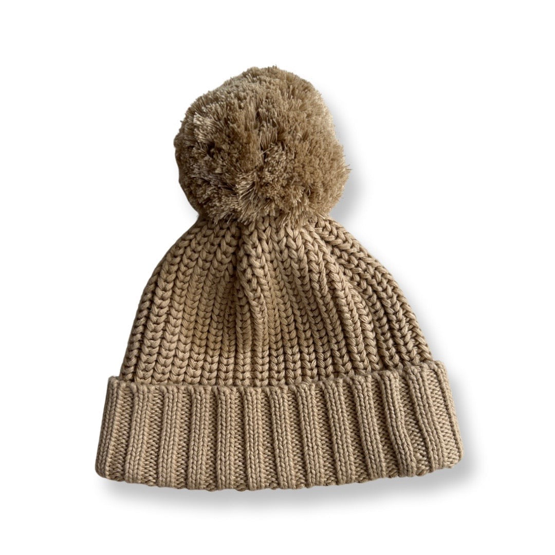Organic Cotton Chunky Knit Beanie - Golden Light