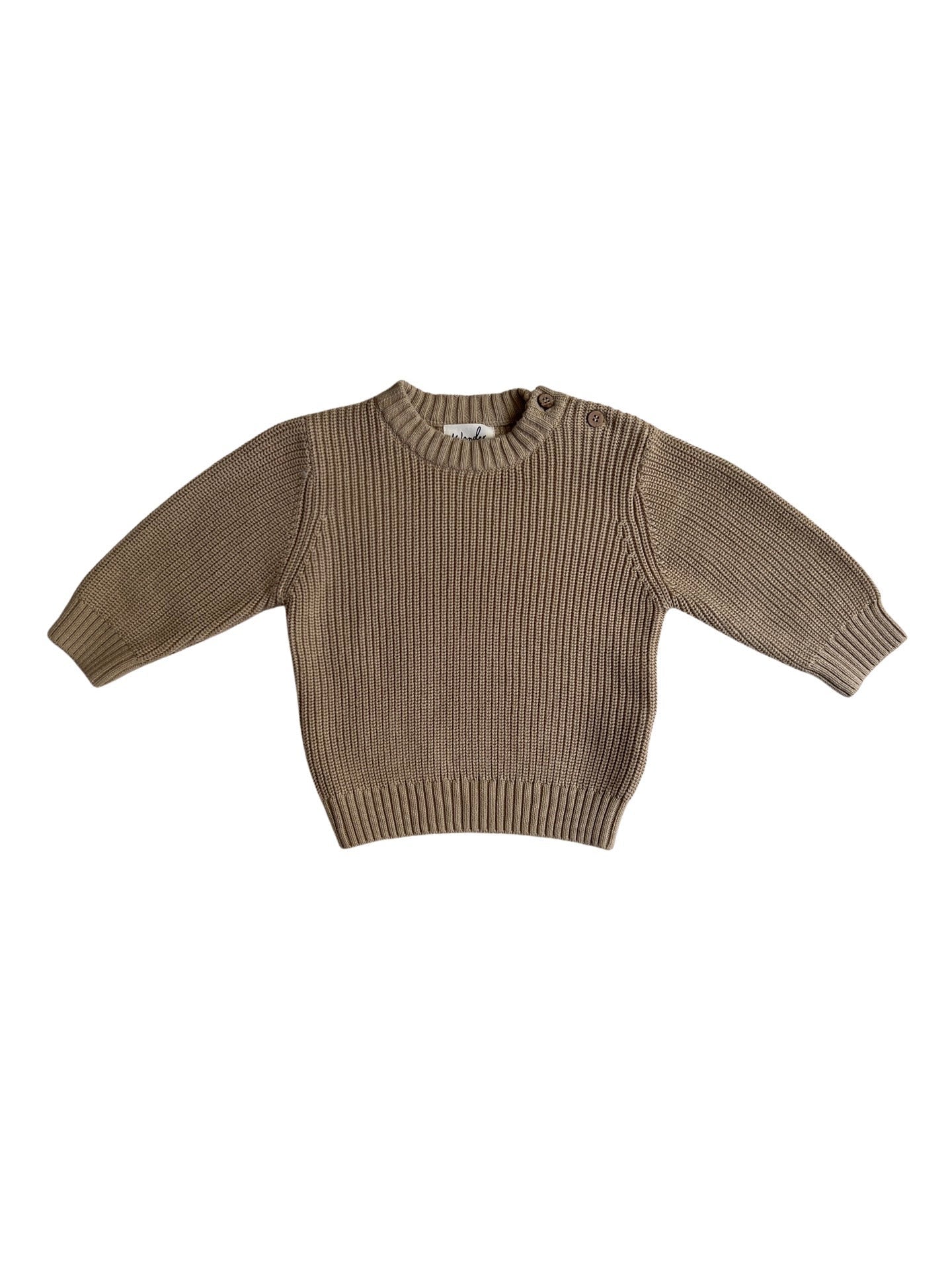 Organic Cotton Knit Sweater - Golden Light