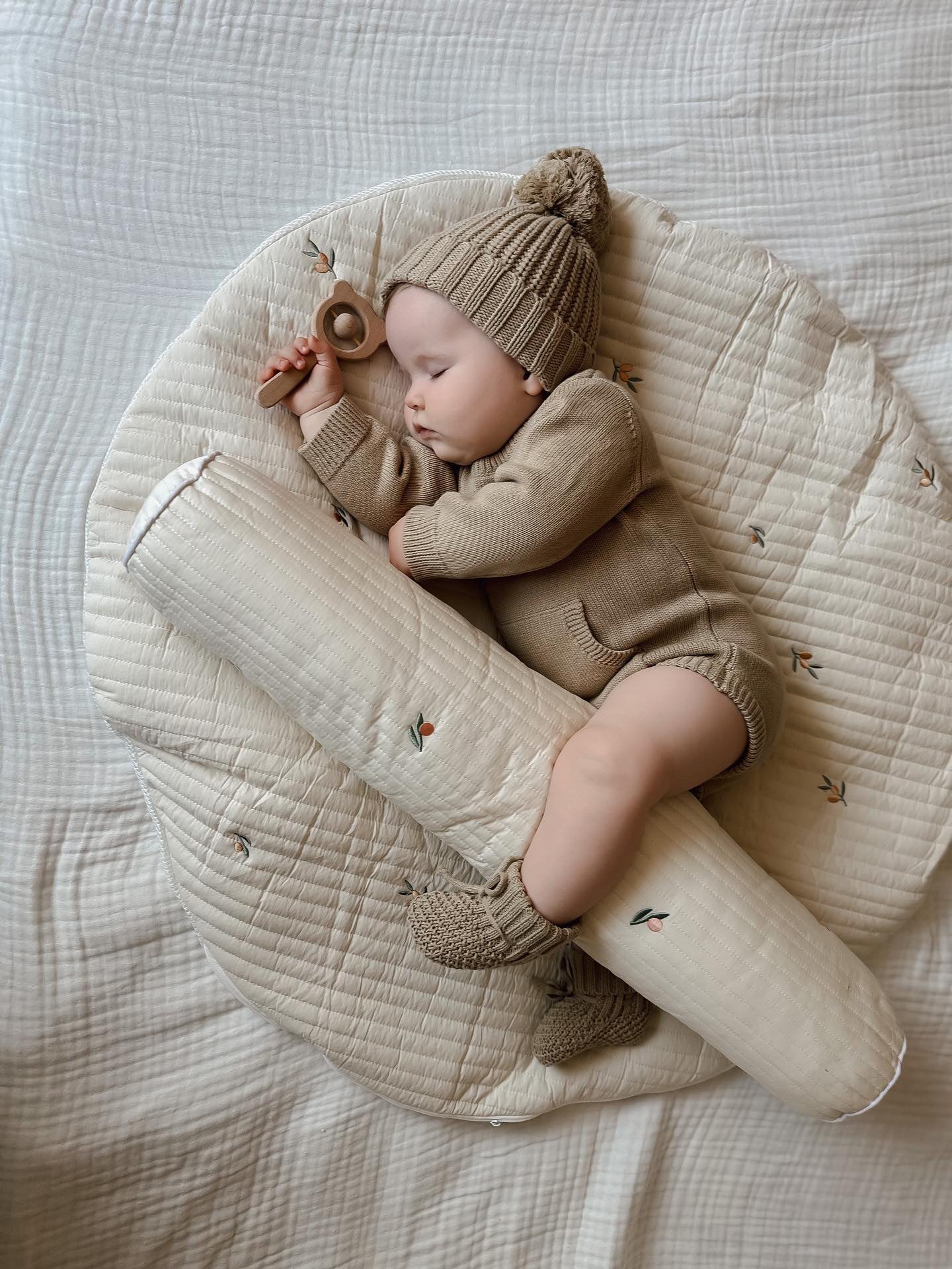 Organic Cotton Joey Pocket Knit Romper - Golden Light