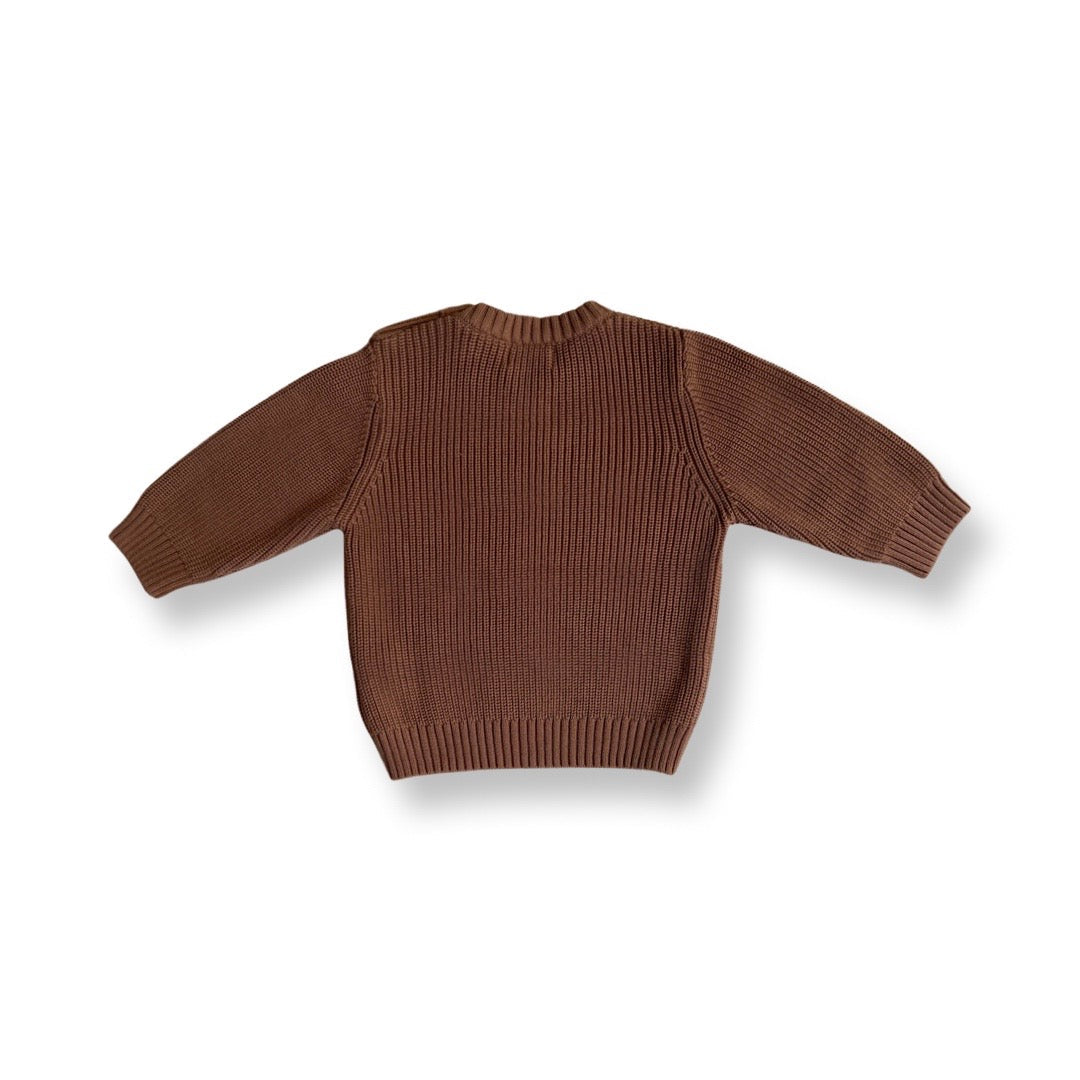 Organic Cotton Knit Sweater - Earth