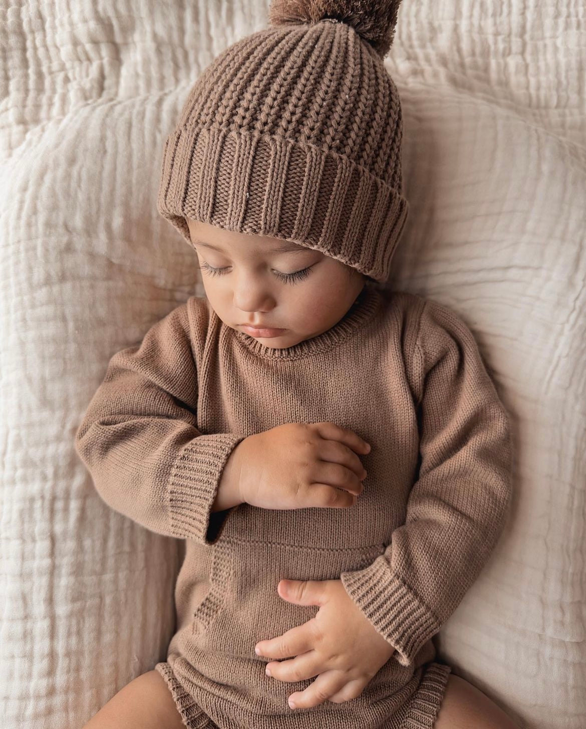 Organic Cotton Joey Pocket Knit Romper - Earth