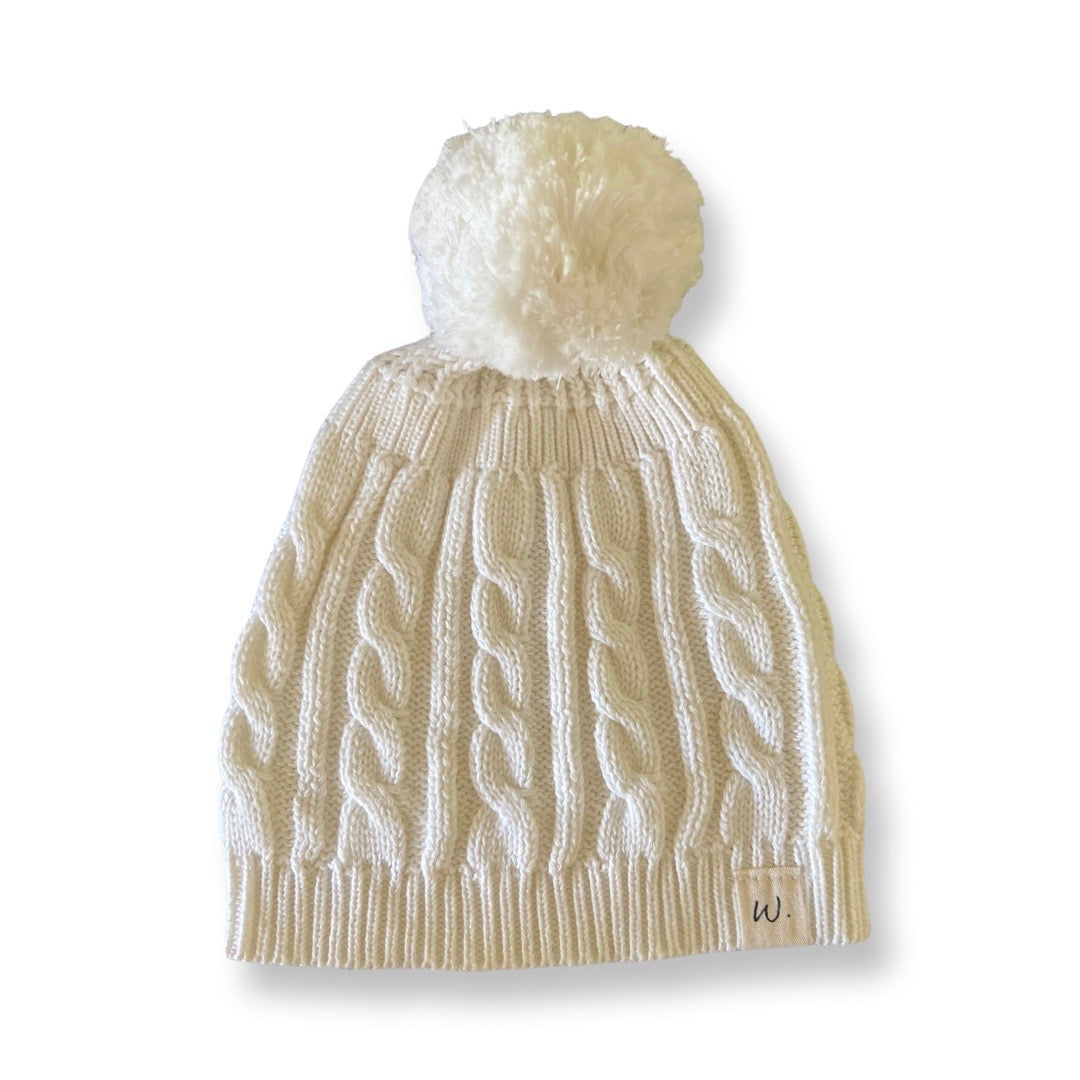 Organic Cotton Classic Knit Beanie - Milk