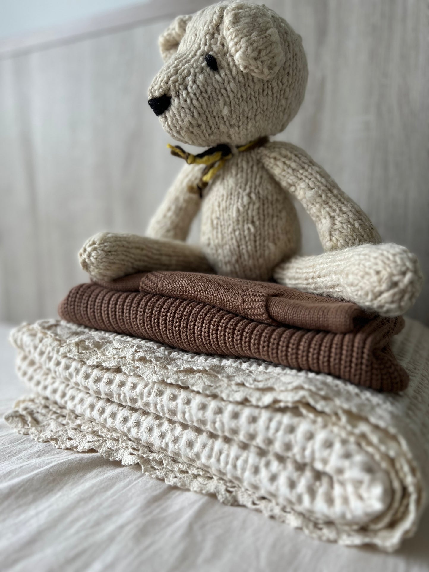 ‘Memoir’ Organic Cotton Waffle Heirloom Blanket