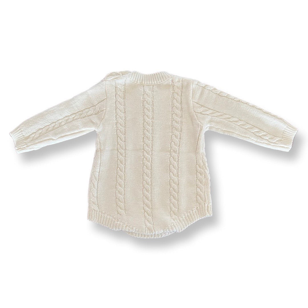 Organic Cotton Classic Knit Romper - Milk