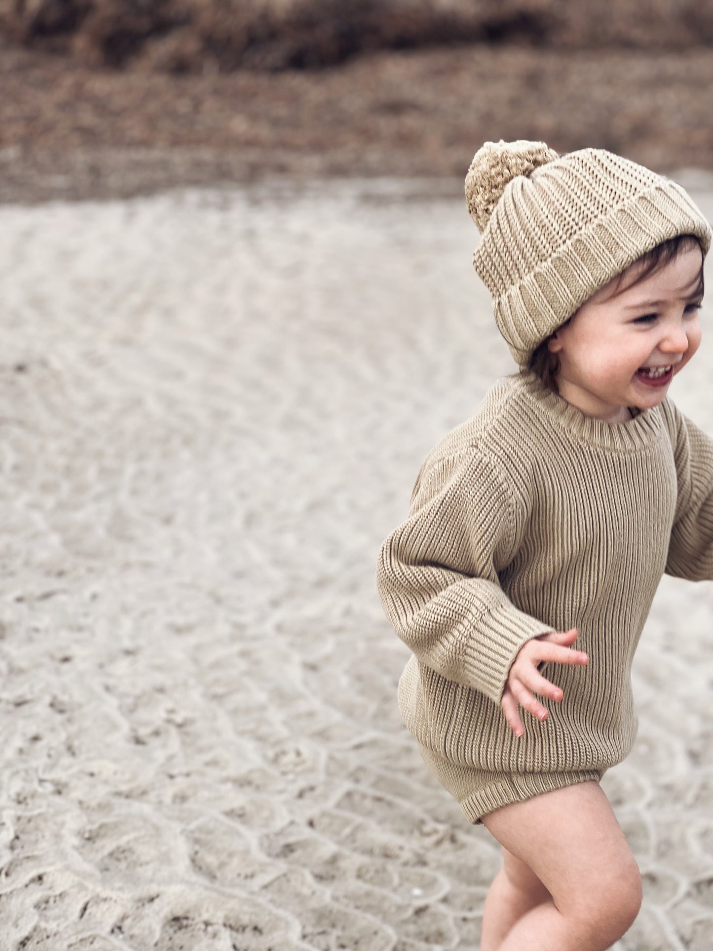 Organic Cotton Knit Sweater - Golden Light