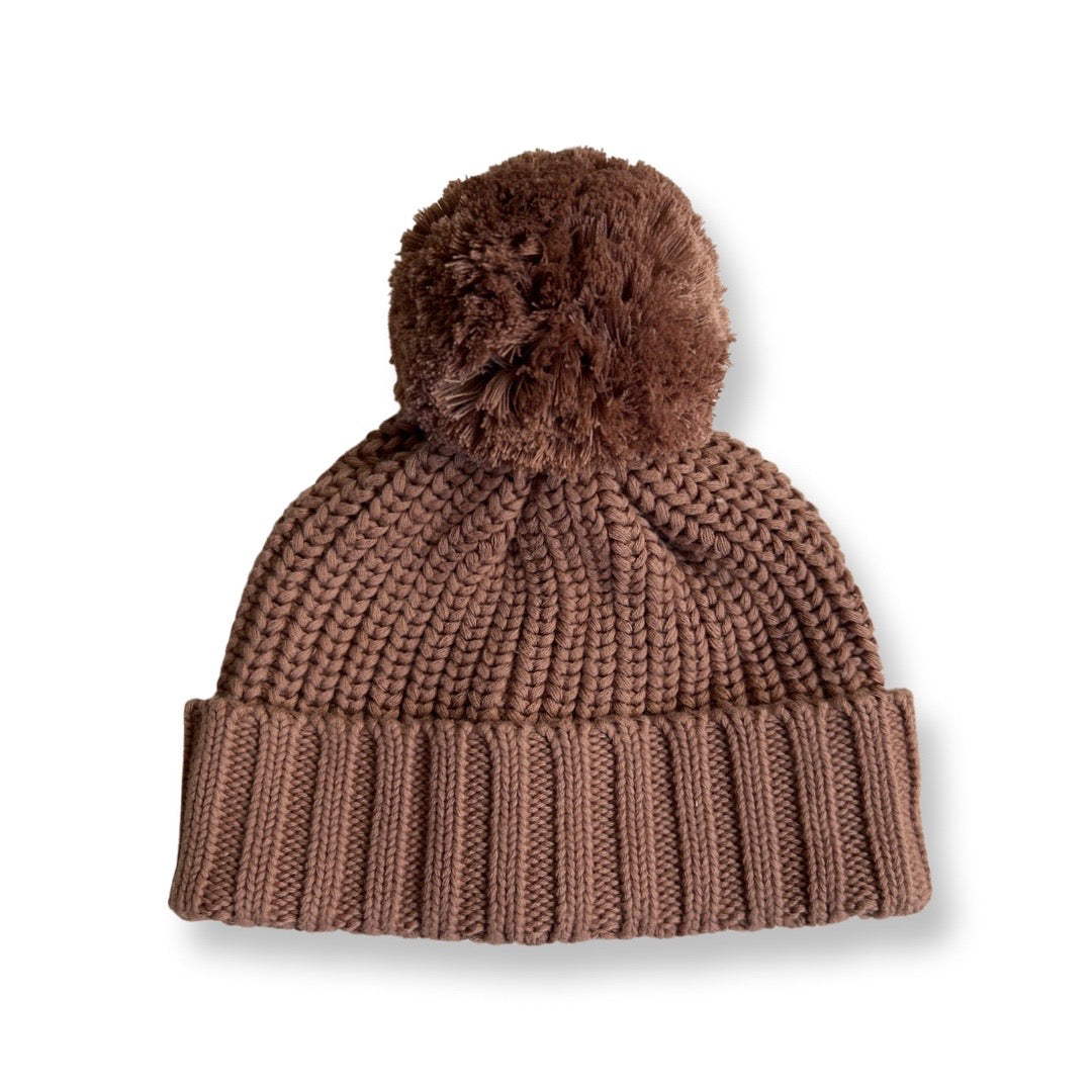 Organic Cotton Chunky Knit Beanie - Earth