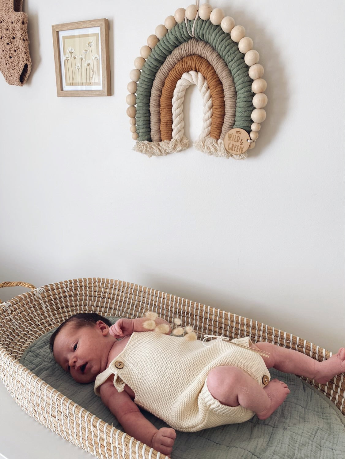 Organic Cotton Knit Romper - Natural