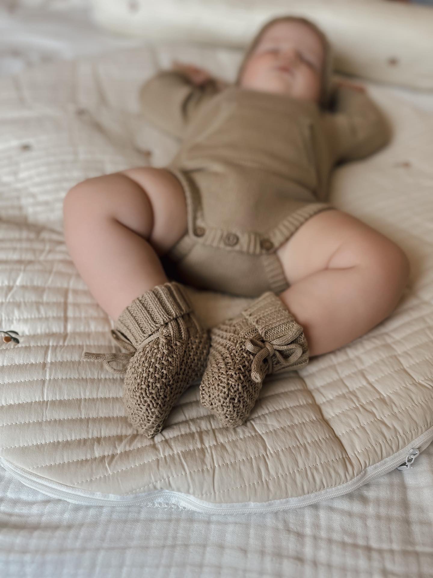 Knit Booties - Golden Light