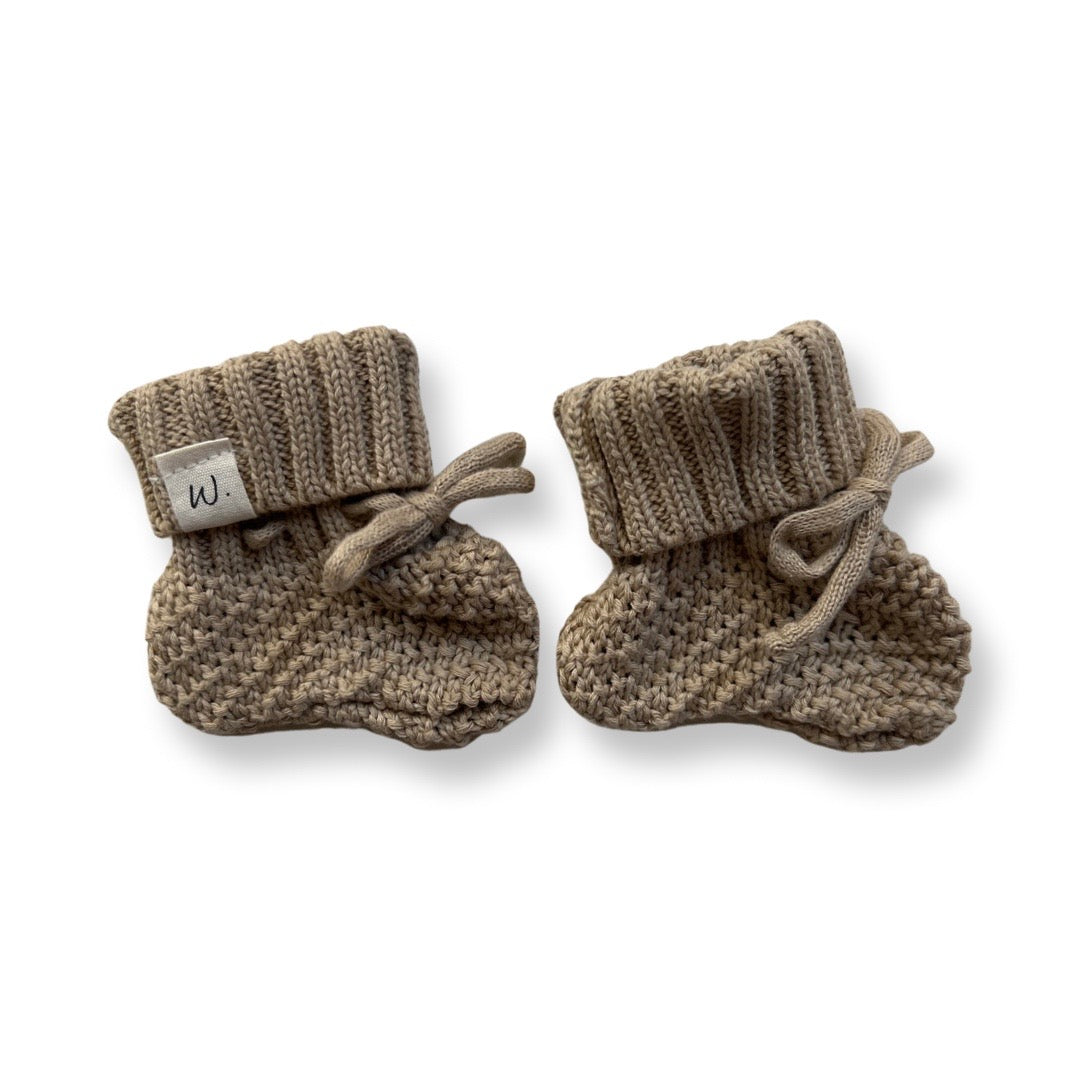 Knit Booties - Golden Light